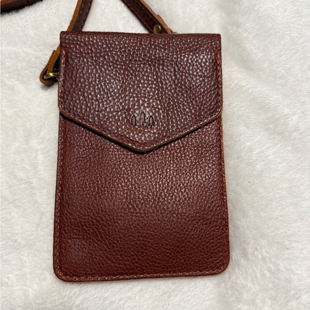 Portland Leather Parker Phone Bag nutmeg